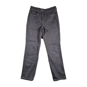 MaxMara Womens Dark Wash Stretch Denim Jeans US 4 28x26 Slim Straight Cropped